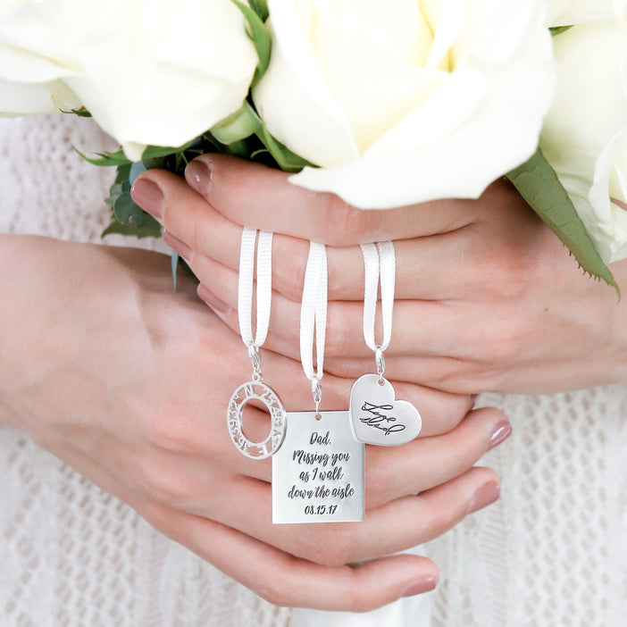 Handwriting Bouquet Charm