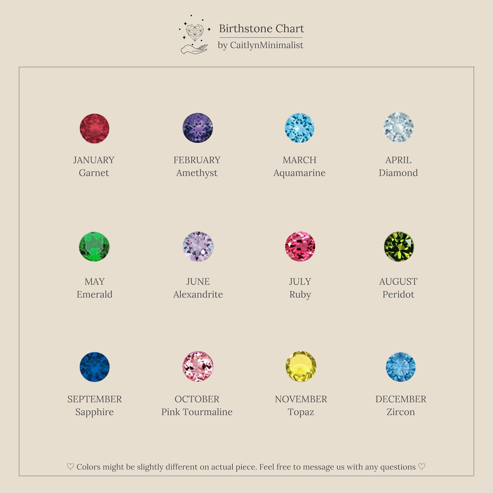 Birthstone Studs