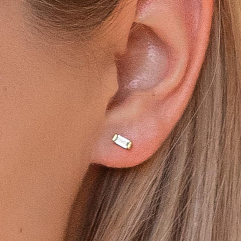 Baguette Diamond Studs