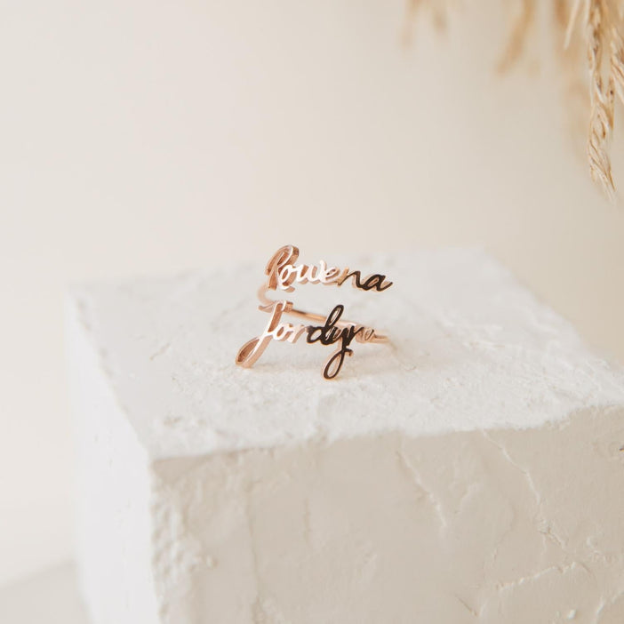 Grace Duo Name Ring