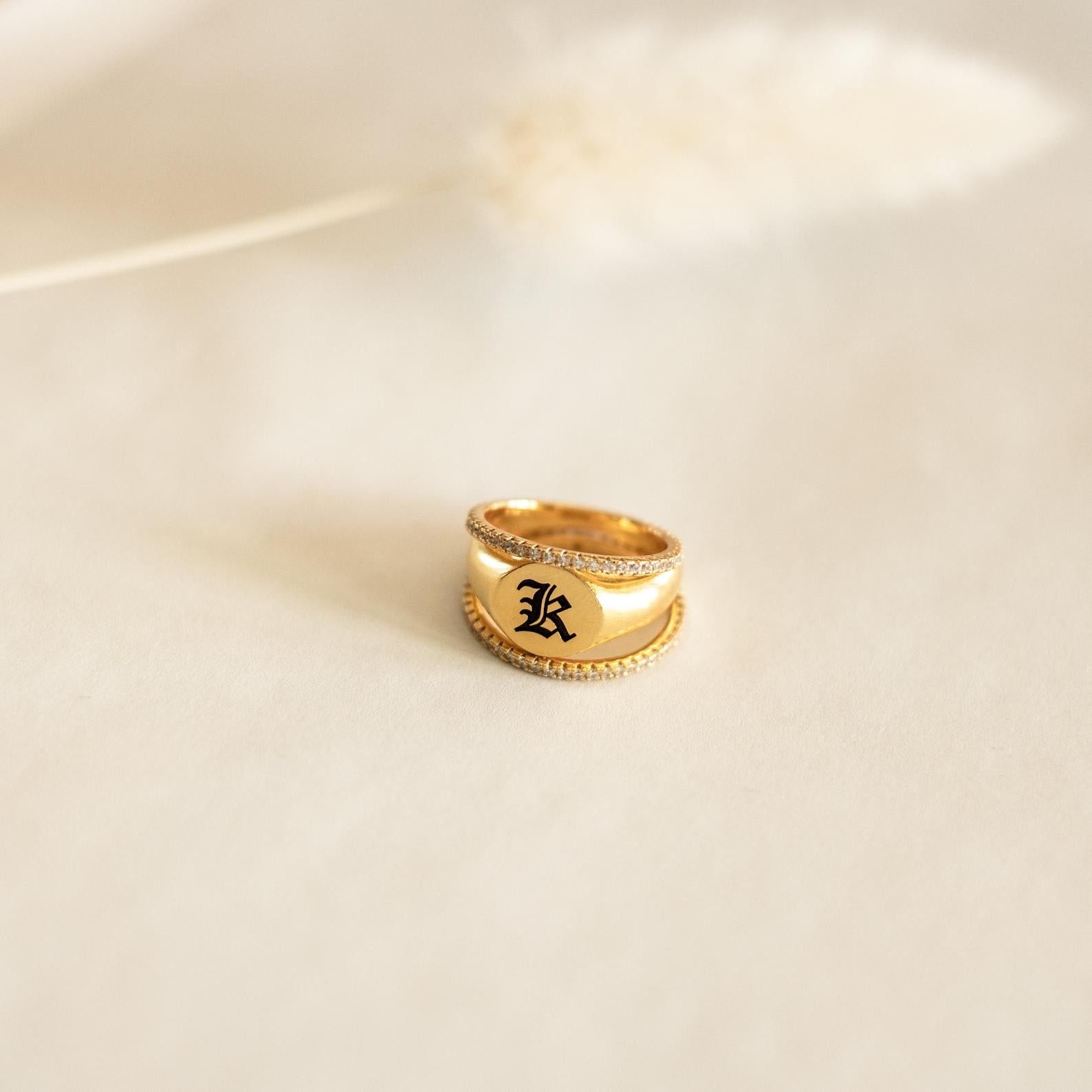 Initial Signet Ring