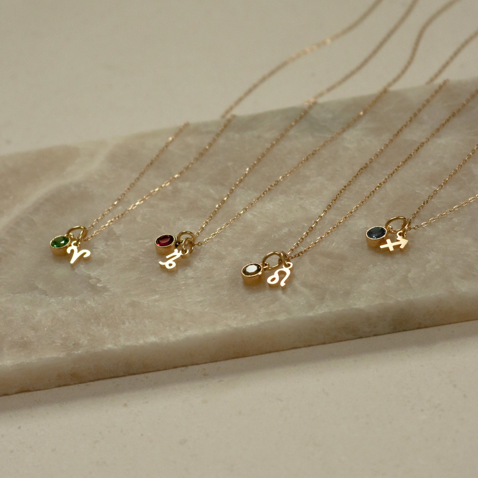 Zodiac Birthstone Necklace