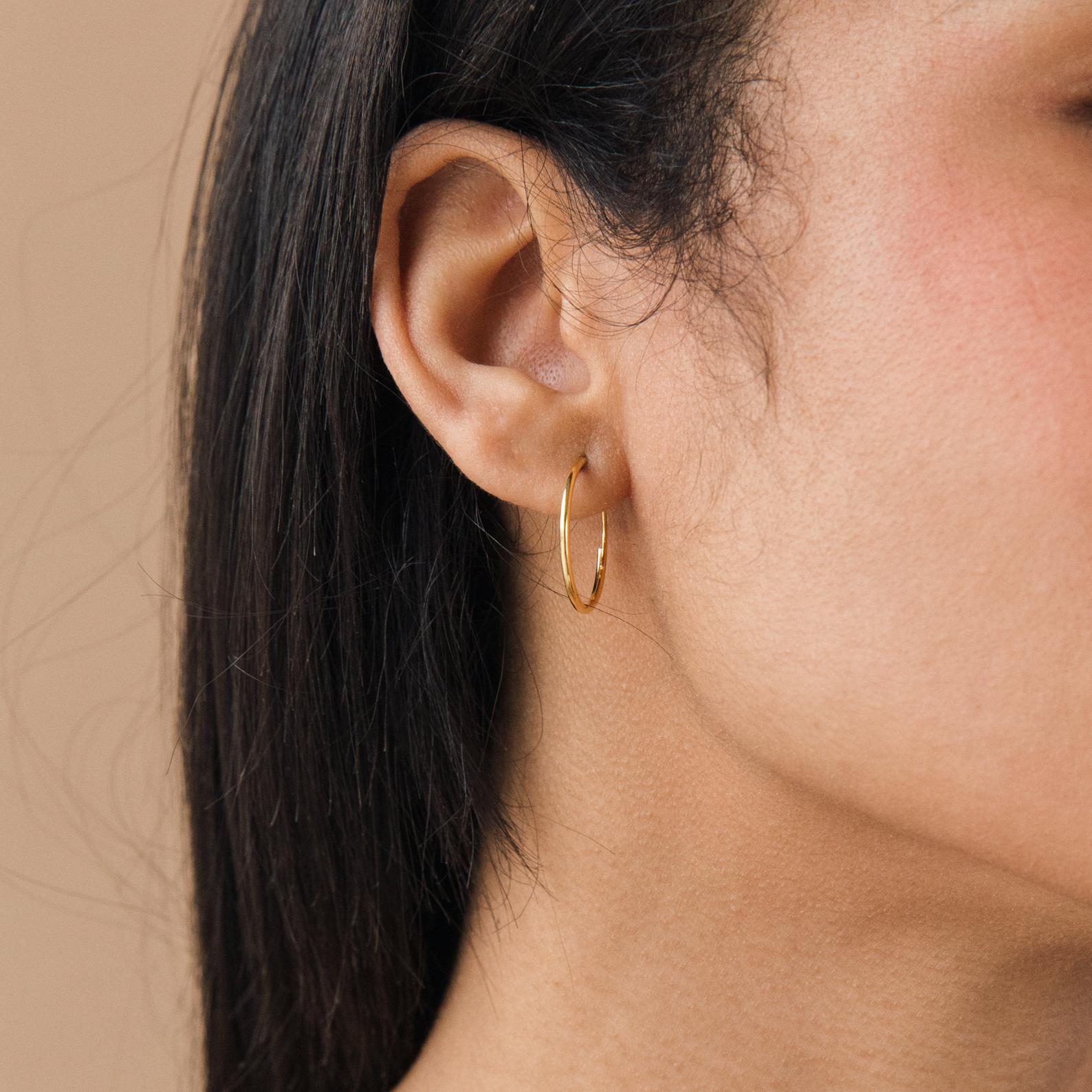 Thin Hoop Earrings