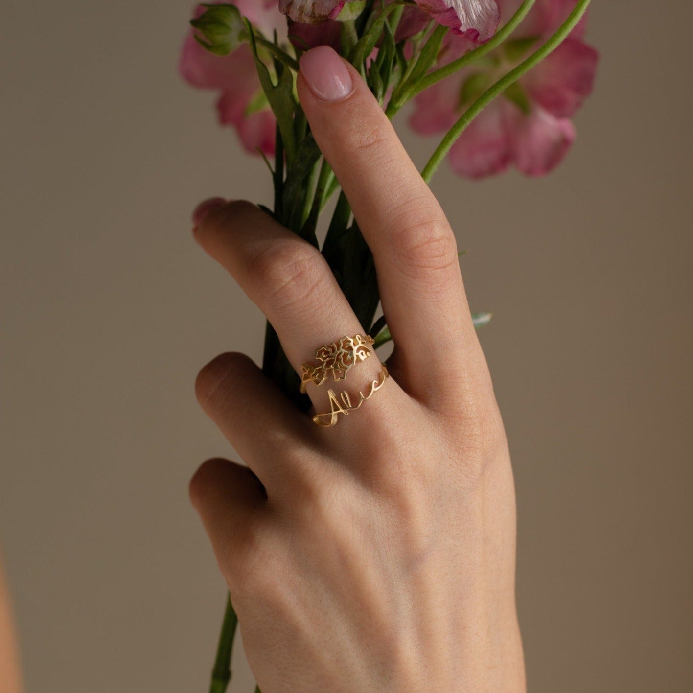 Flower Name Ring