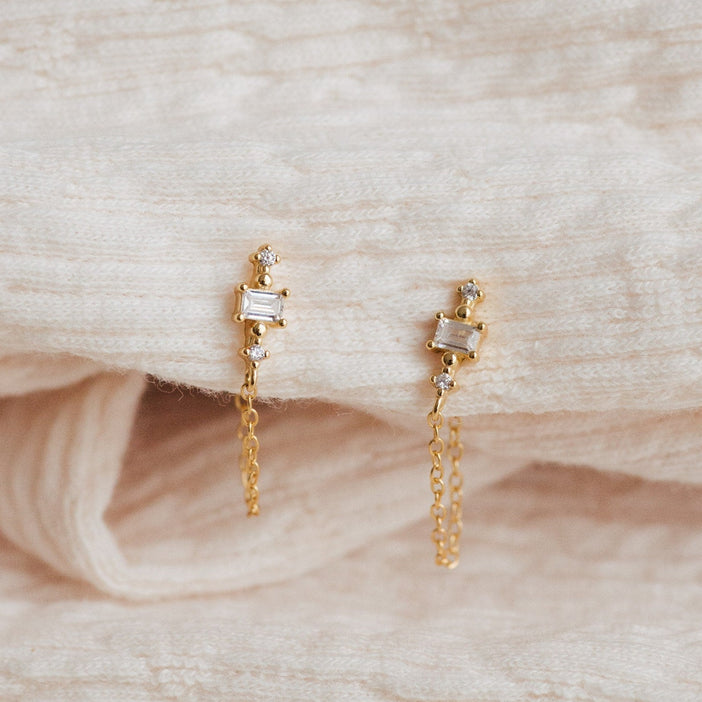 Florence Diamond Chain Earrings