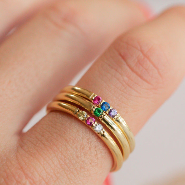 Mini Birthstone Ring