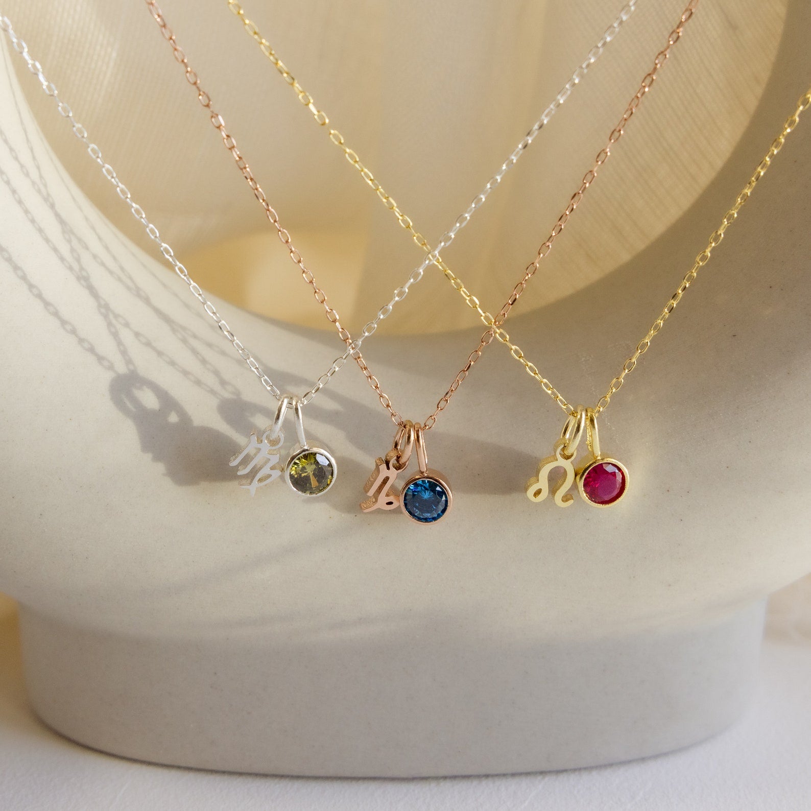 Zodiac Birthstone Necklace