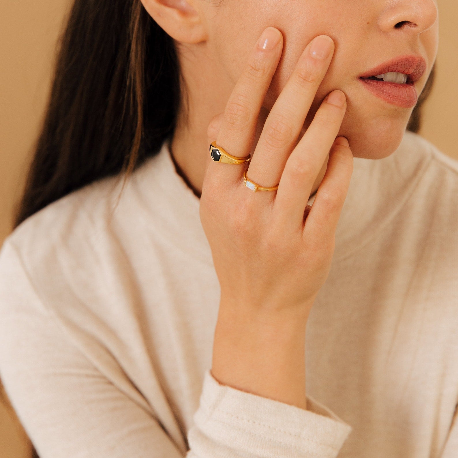 Kiera Opal Baguette Ring