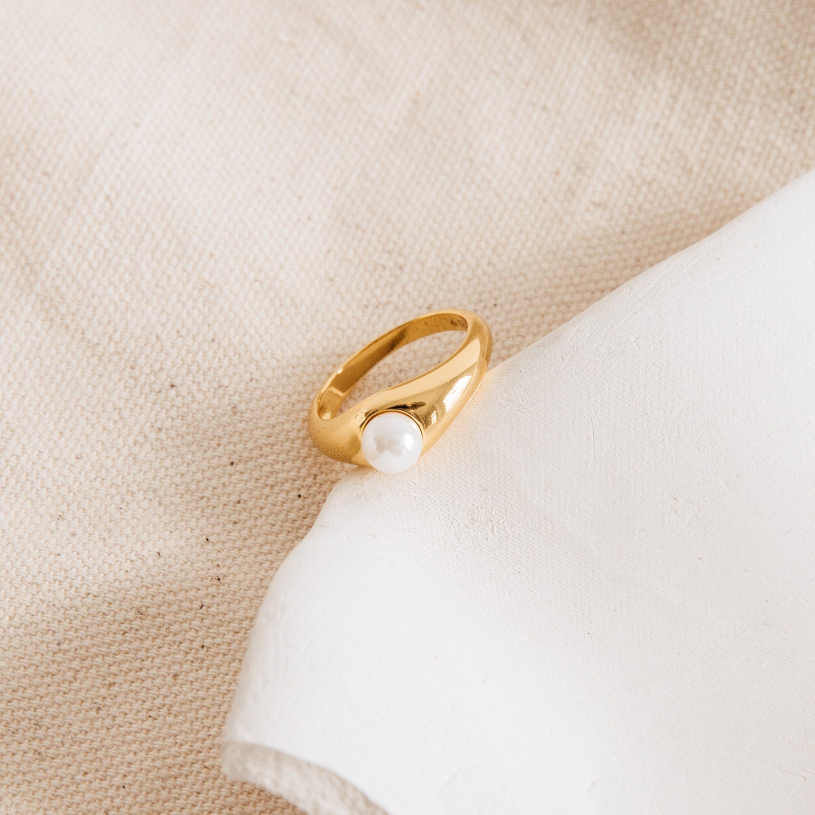 Penelope Pearl Signet Ring