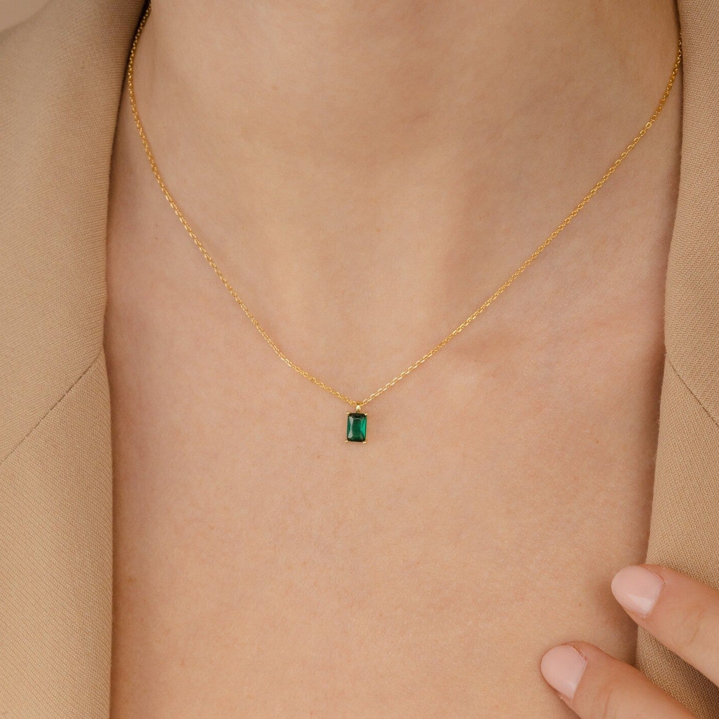 Maia Emerald Necklace