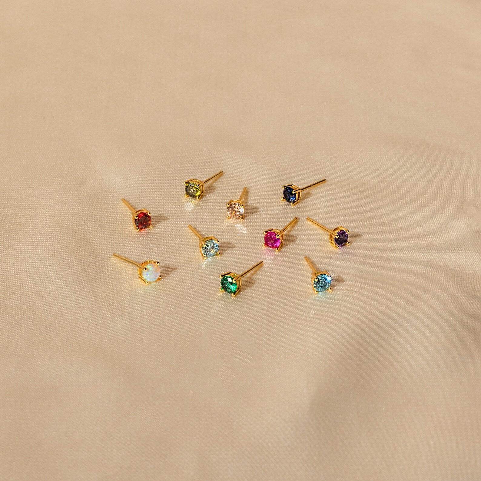 Booker Large Birthstone Studs