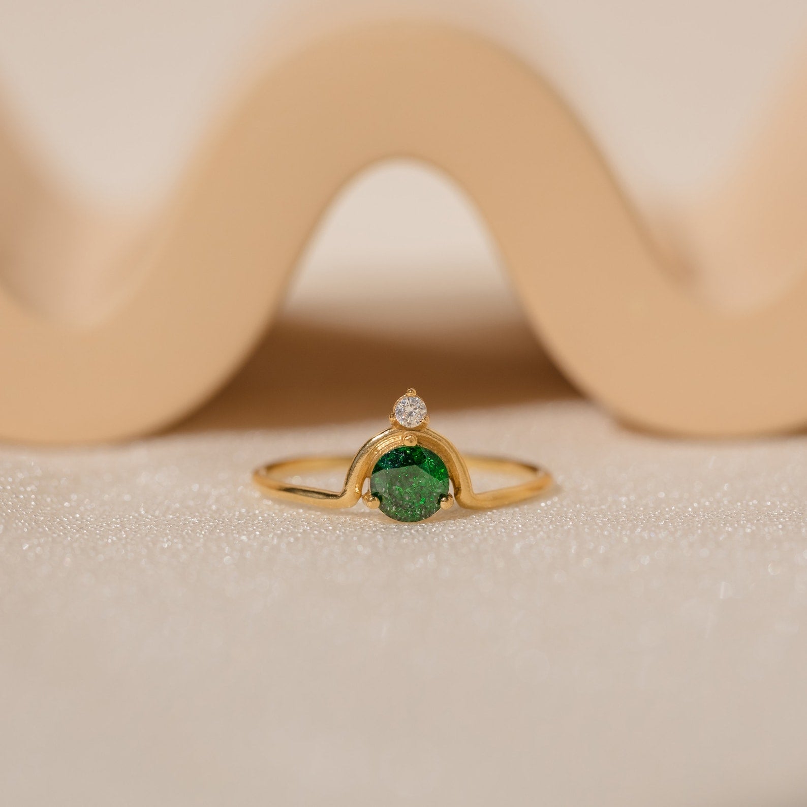 Duo Vintage Birthstone Ring