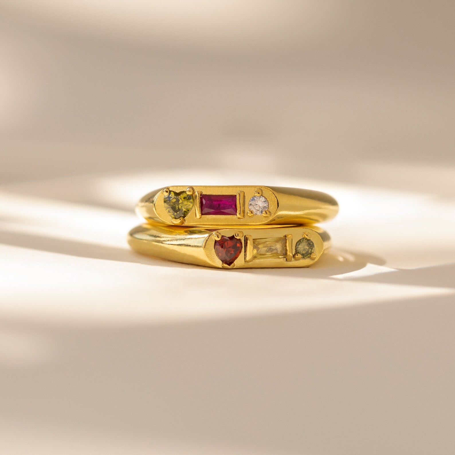 Bold Birthstone Signet Ring