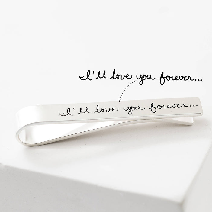 Handwriting Tie Clip