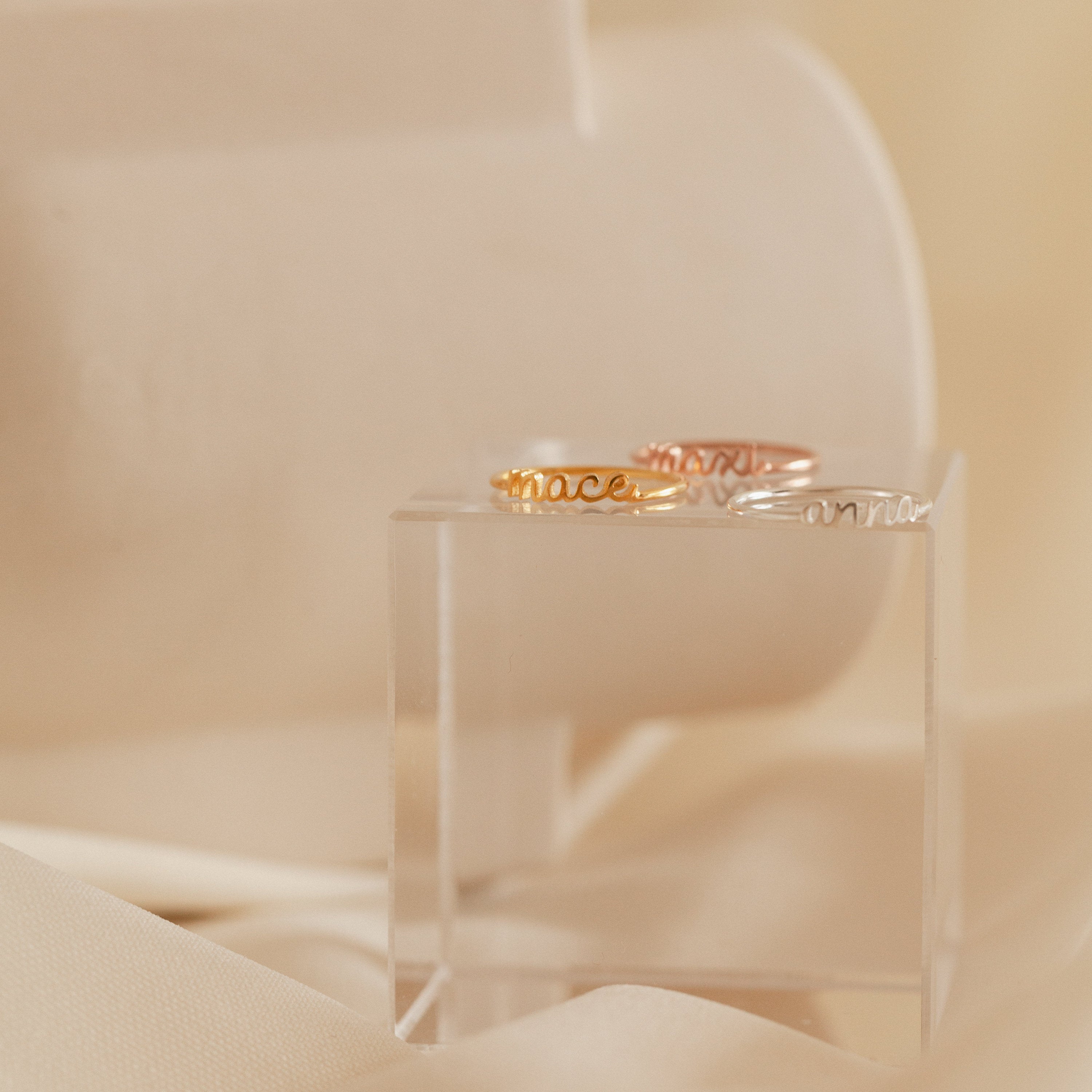 Petite Tiny Name Ring