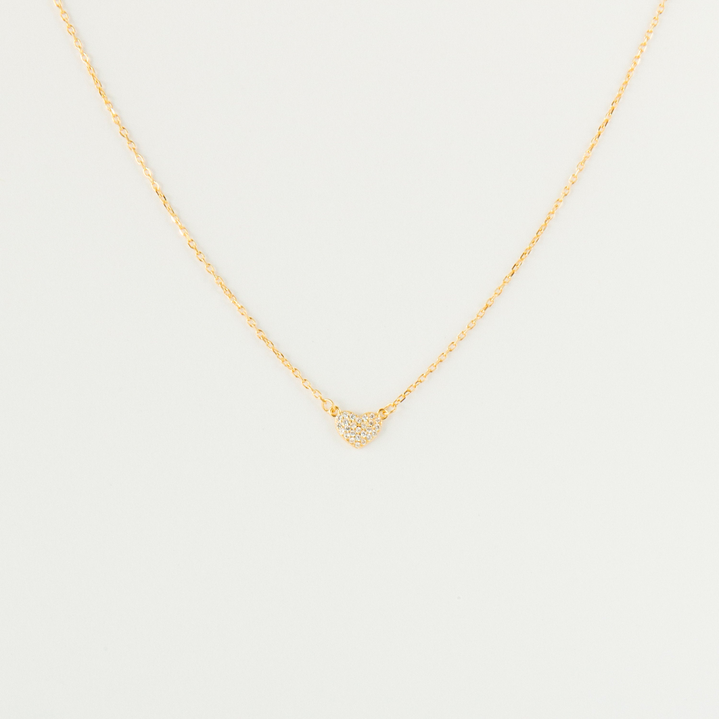 Pave Heart Necklace