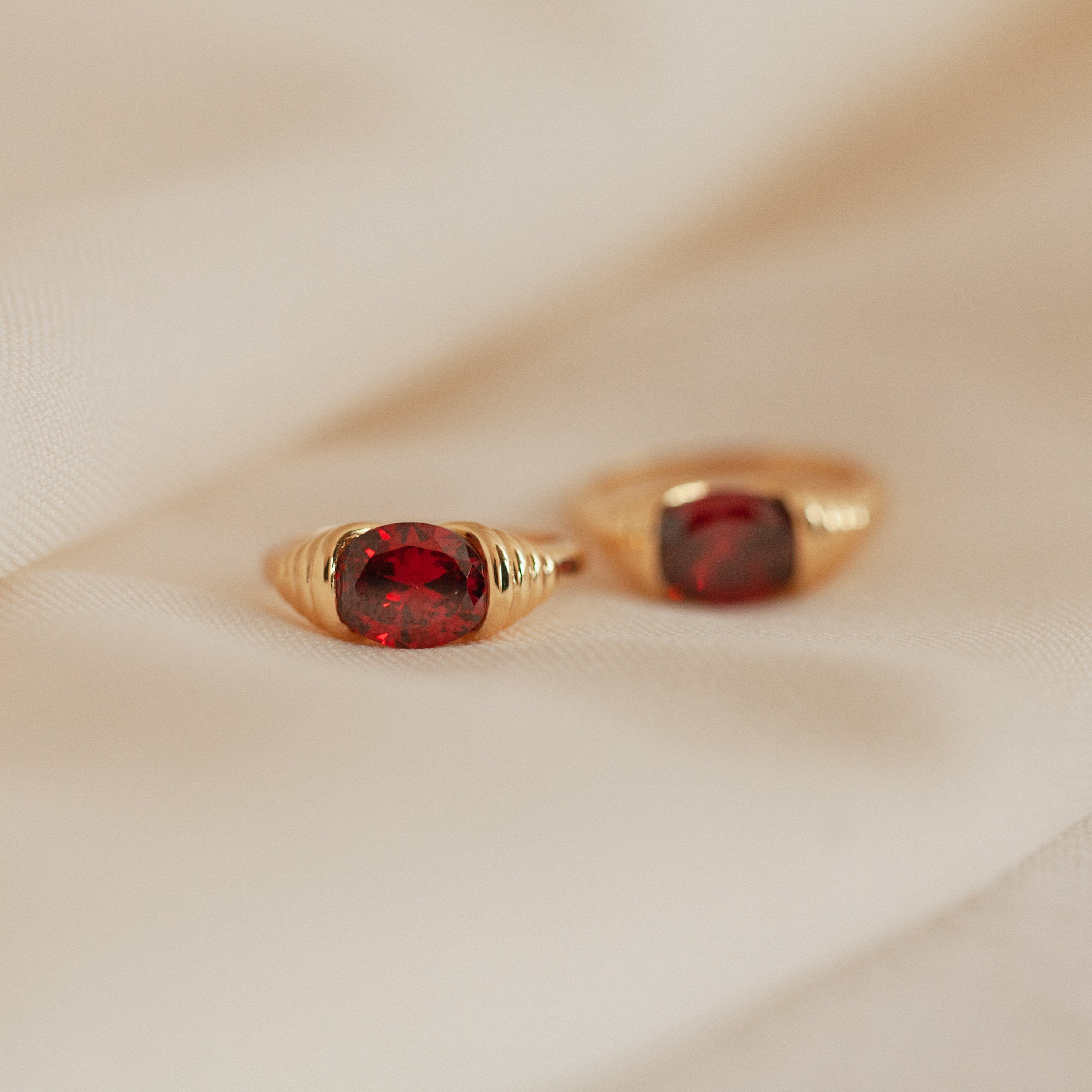 Garnet Signet Ring