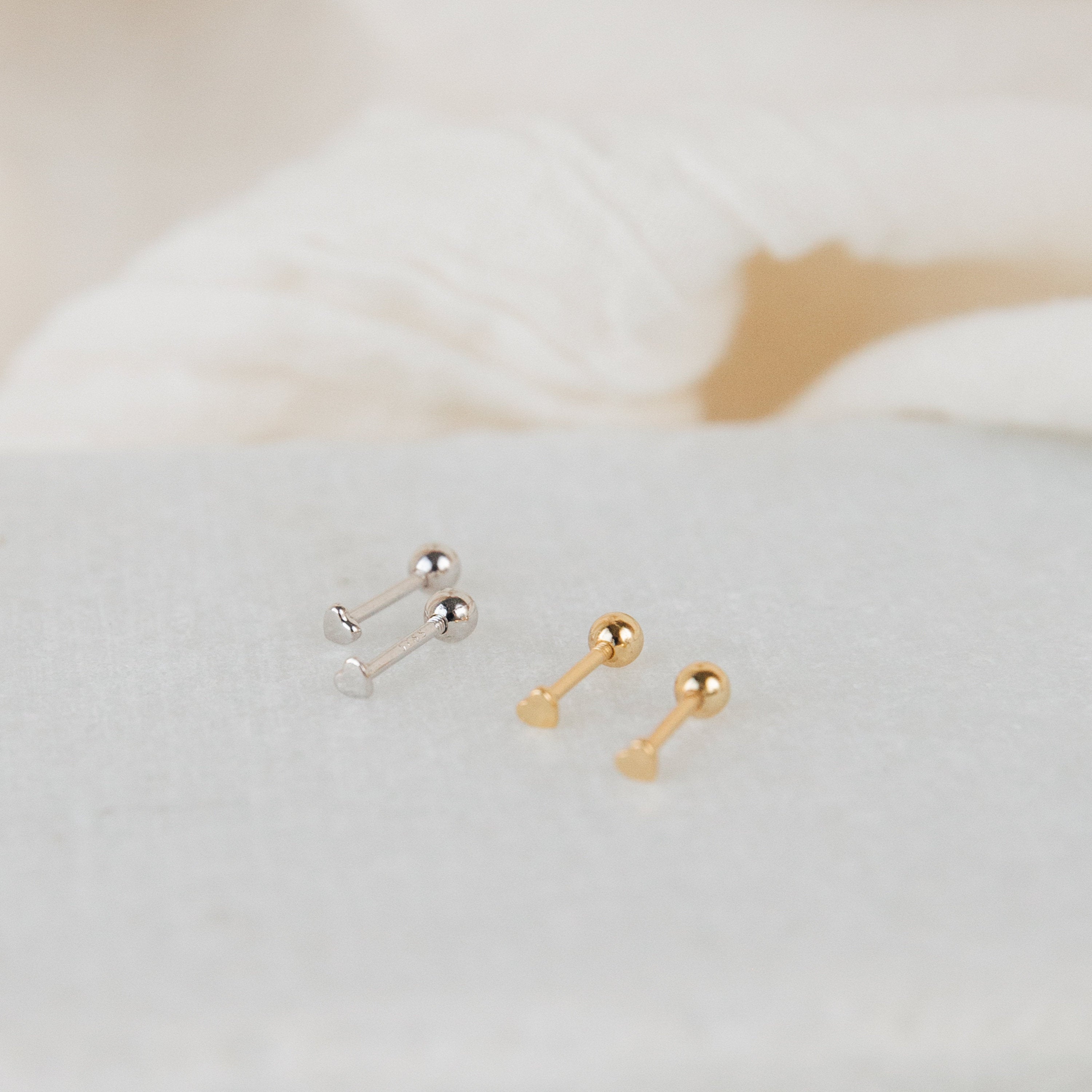 Tiny Heart Studs